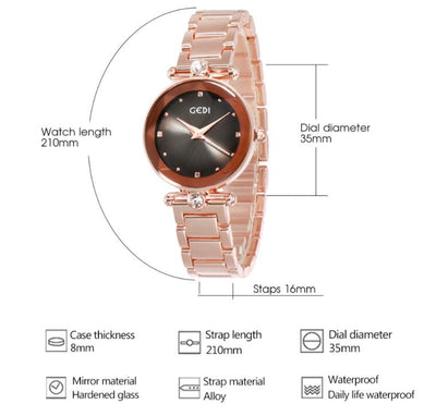 Reloj de Pulsera Acero Inoxidable para Mujer con Movimiento de Cuarzo - Image 3