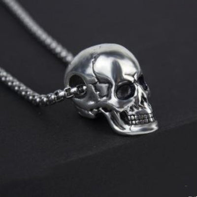 Collar Calavera de Acero Titanio para Hombre - Diseño Europeo y Americano - Image 3