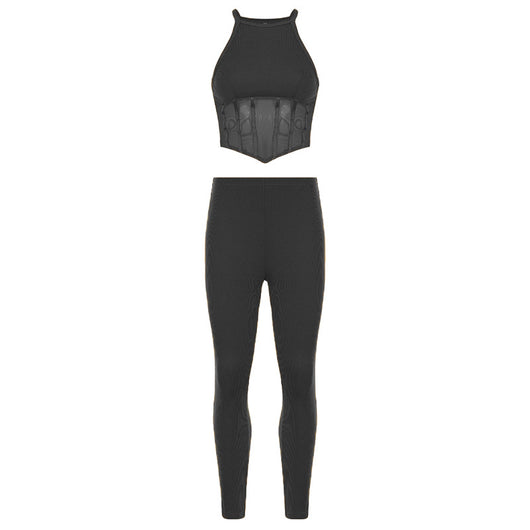 Conjunto Deportivo Dos Piezas: Top Sin Mangas y Pantalón Yoga Ajustado - Image 14