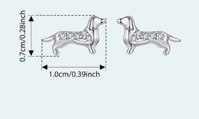 Aretes Miniatura de Perro Salchicha en Plata 925 - Image 6