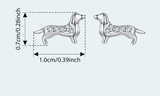 Aretes Miniatura de Perro Salchicha en Plata 925 - Image 6