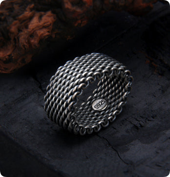 Anillo de Plata Esterlina 925 Tejido a Mano Turco - Image 13