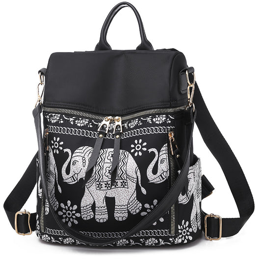 Mochila Étnica de Elefante con Diseño Tribal - Bolso Escolar Bandolera Multiusos - Image 2