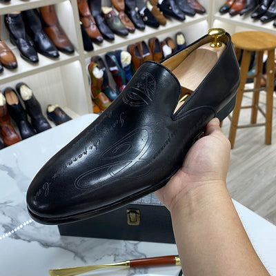 Zapatos de Cuero para Hombre con Diseño Italiano Pintado a Mano - Image 5