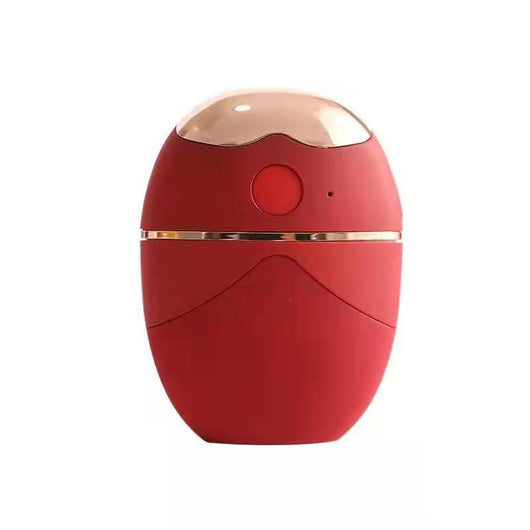 White and rose gold eye protector mini spray and conditioner atomizing device with a smooth, ergonomic design. - Image 7