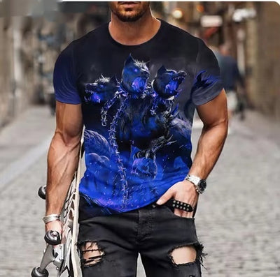 Camiseta 3D Hombre Estampado León Feroz - Diseño Personalidad Fashion - Image 9