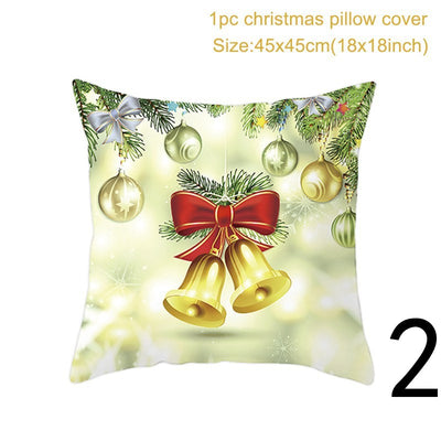 Funda de Almohada Navideña con Estampado Santa para Decoración del Hogar - Image 12