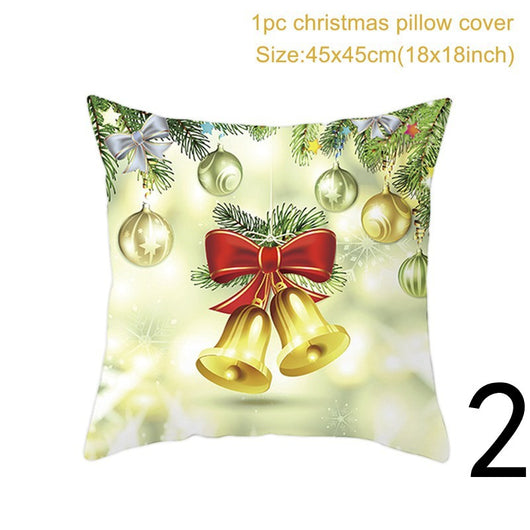 Funda de Almohada Navideña con Estampado Santa para Decoración del Hogar - Image 12