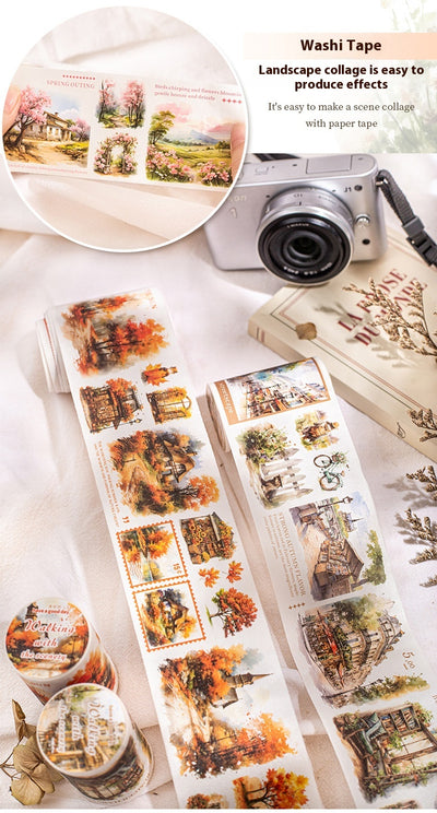 Set de Cintas Decorativas Adhesivas Paisajes Cuatro Estaciones - 6 Modelos para Scrapbooking y DIY - Image 26