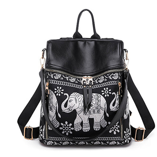 Mochila Étnica de Elefante con Diseño Tribal - Bolso Escolar Bandolera Multiusos - Image 10