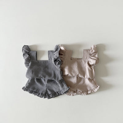Traje Corto para Niña con Detalle Texturizado