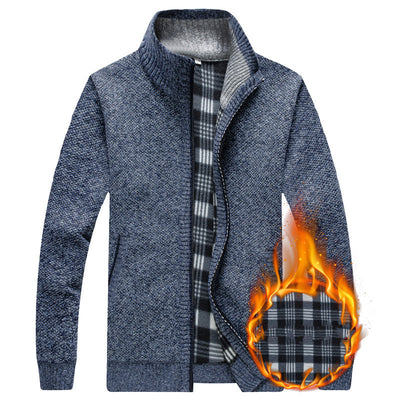 Cardigan de Cuello Alto con Forro Polar - Suéter Cálido para Hombre - Image 19