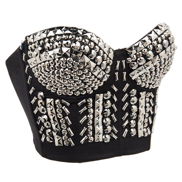 Top Lentejuelas Punk Danzante para Mujer - Diseño Secuencias y Cuentas