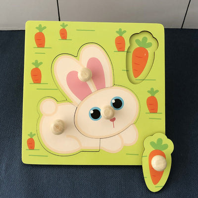Tablero Puzzle Montessori de Madera con Bloques de Construcción para Niños - Image 6