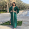 Abaya Elegante con Encaje de Diamantes y Cinta Brillante Estilo Dubai