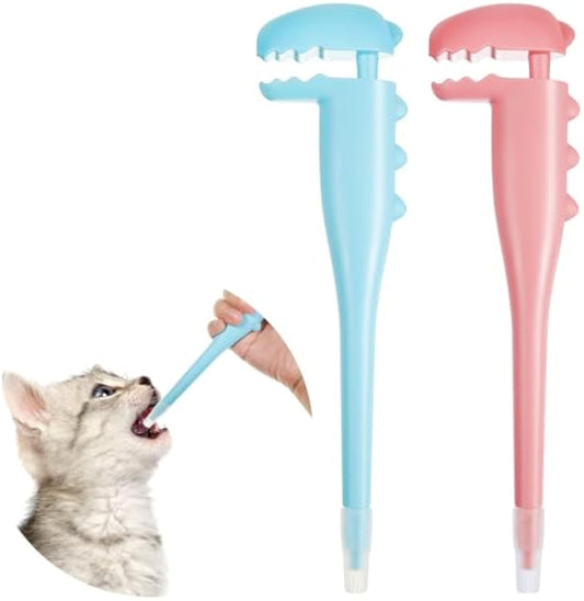 Dispensador de Píldoras para Mascotas - Kit 2 Jeringas Silicona Suave Gatos y Perros