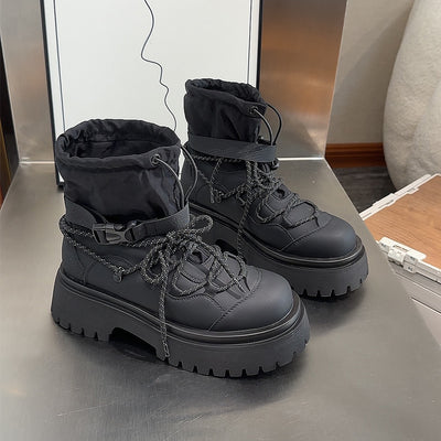 Bota de Trabajo Plataforma Retro para Mujer - Estilo Hiking - Image 4
