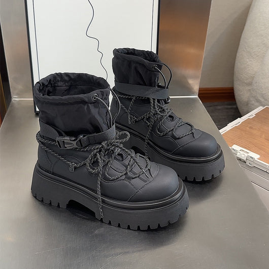 Bota de Trabajo Plataforma Retro para Mujer - Estilo Hiking - Image 4