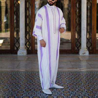Camisa Étnica Tallas Grandes con Estampado de Rayas y Lunares Estilo Africano - Image 10