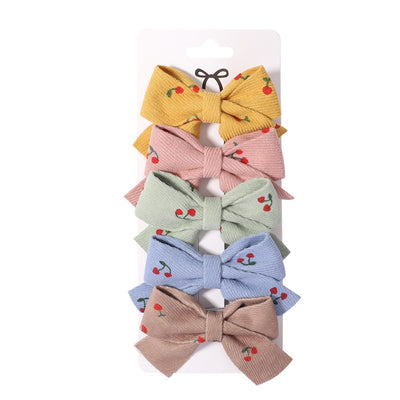 Par de Horquillas con Lazo a Cuadros y Flores - Image 10