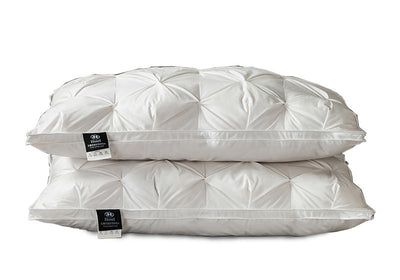 Juego de Almohadas de Plumas de Ganso Blanco con Protectores de Cuello - Image 21