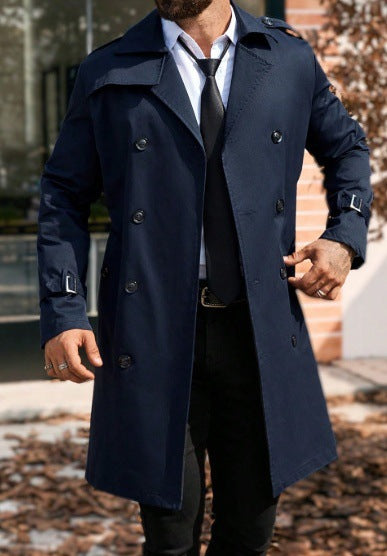 Abrigo Trench Doble Botonadura Casual para Hombre - Image 11