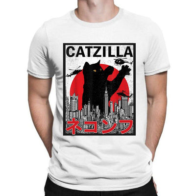 Camiseta Retro Gato Estampado Unisex de Manga Corta - Image 5