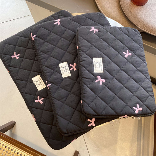 Bolsa Organizadora para Cuadernos con Bordado de Rombos y Moño - Image 7