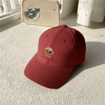 Gorra de Béisbol Infantil con Diseño de Perro Marrón y Marco Rojo - Image 7