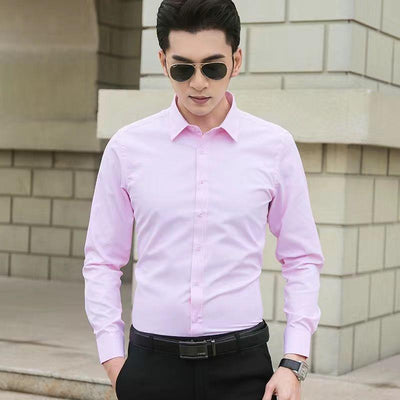 Camisa Blanca Manga Larga Slim Fit para Hombre - Versátil y Elegante - Image 3