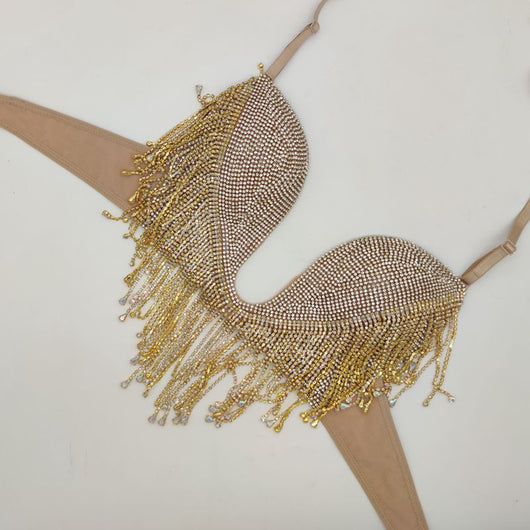 Bikini Triángulo Diamond Tassel con Copa Micro Reforzada - Image 4