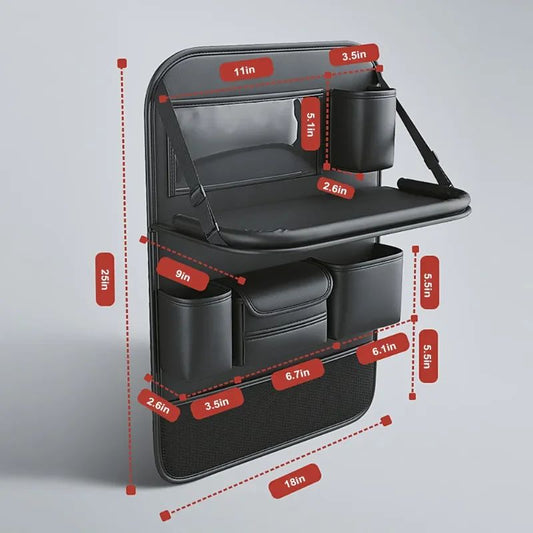 Organizador de Asiento Trasero Auto con Bandeja Plegable y Soporte para Tablet - Image 2