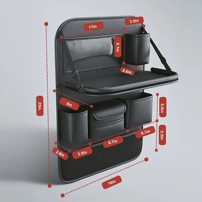 Organizador de Asiento Trasero Auto con Bandeja Plegable y Soporte para Tablet - Image 2