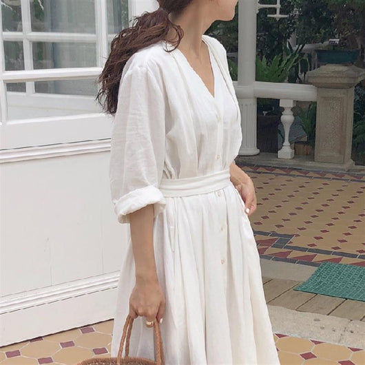 Vestido Camisero Largo Holgado Oversize - Image 7
