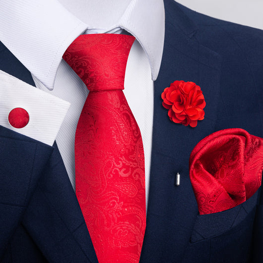 Combo Corbata, Traje y Pañuelo de Bolsillo para Hombre - Juego 8 - Image 26