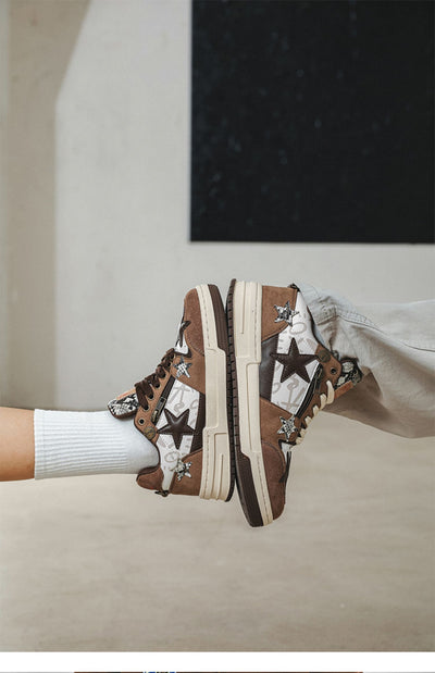 Zapatos Retro Brown Star para Hombre - Image 6