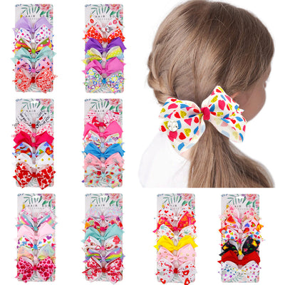 Set de Broches para Cabello con Moño de Corazón para Niñas
