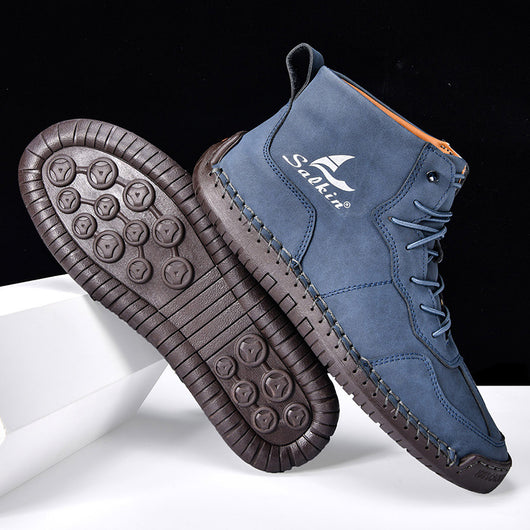 Botas Altas Retro de Cuero - Estilo Casual Urbano - Image 34