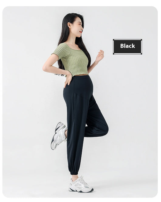 Pantalones Deportivos de Maternidad Talla Grande con Protección Solar Ice Silk - Image 14