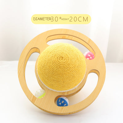 Rascador de Sisal para Gatos con Bola Interactiva y Tablero de Desgaste - Image 3