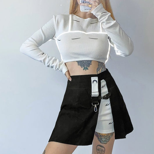 Camiseta Manga Larga Cuello Redondo Ajustada para Mujer - Image 28