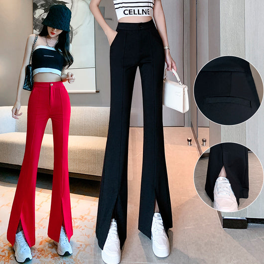 Pantalones Casuales Slim con Abertura Lateral - Corte Elegante y Versátil - Image 9