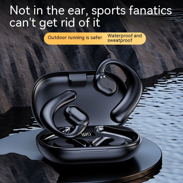 Auriculares Bluetooth con Gancho para Oreja y Cancelación de Ruido para Correr