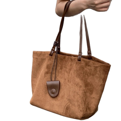 Bolso de Hombro Retro Ante Otoño Invierno Gran Capacidad Premium - Image 5