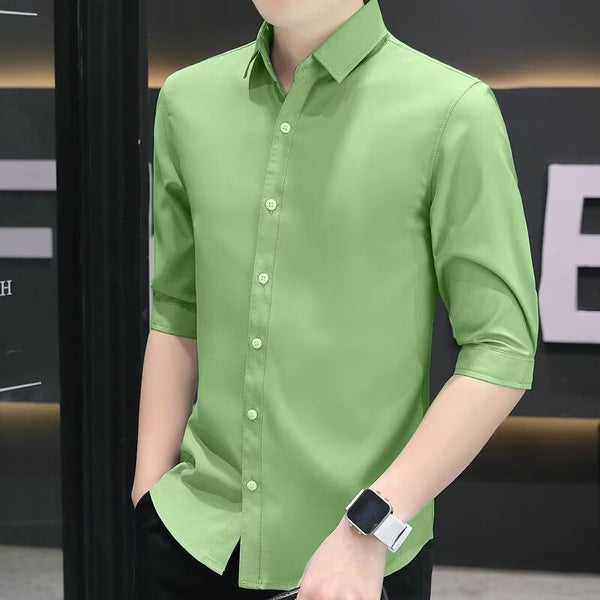 Camisa Entallada de Manga Corta para Hombre