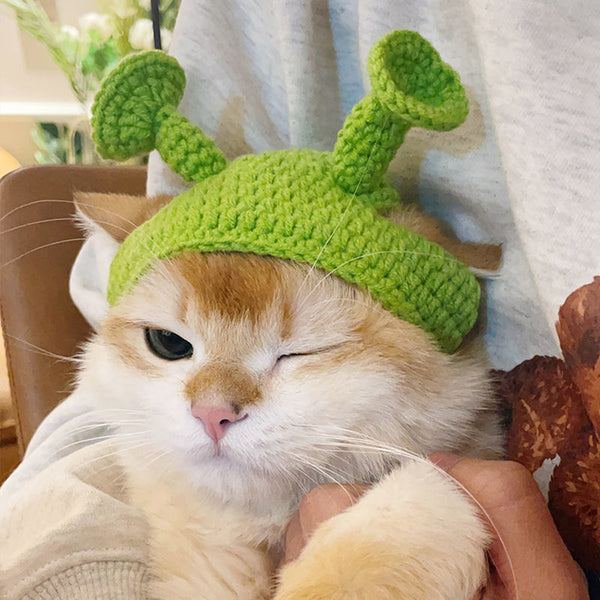 Gorro de Lana Tejido para Mascotas Estilo Británico - Primavera y Verano