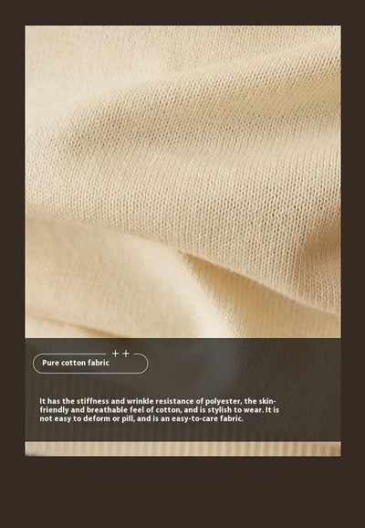 Suéter de Algodón Premium Cuello V Manga Corta Combinado - Image 10
