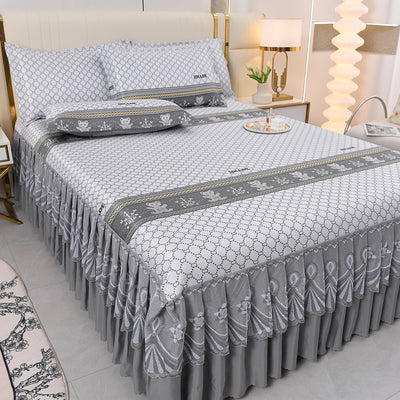 Juego de Cama de 3 Piezas con Sábana Bajera de Fibra Viscosa Premium - Image 27
