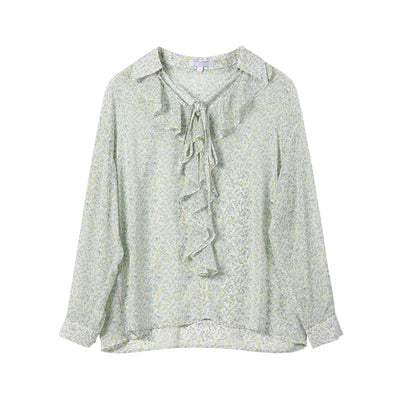 Blusa Francesa con Solapas y Estampado Floral Elegante - Image 8