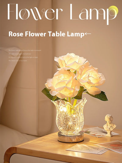 Lámpara de Mesa Flores de Cristal para Dormitorio - Image 6